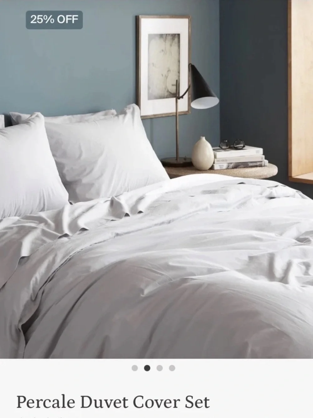 Parachute gray Percale Duvet Cover king/ cal king